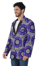 Royal Purple African Print Men's Blazer