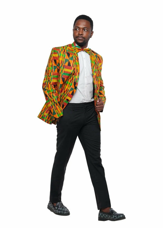Kente Print Men's Blazer