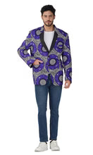 Royal Purple African Print Men's Blazer