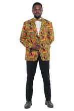 Kente Print Men's Blazer