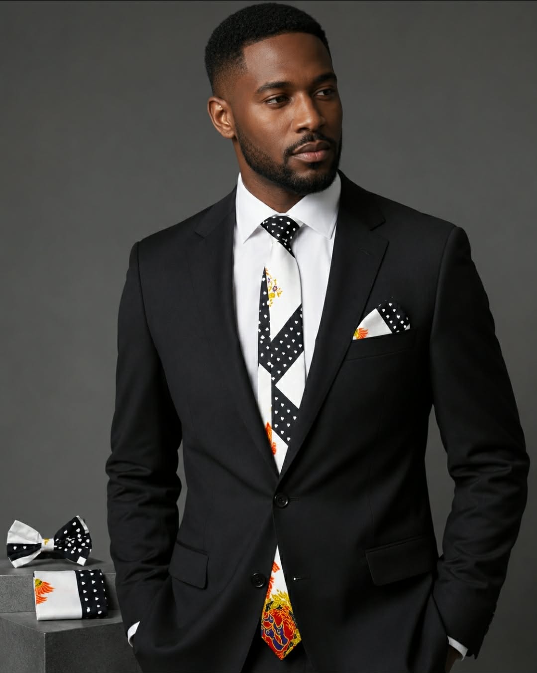 African Print Men’s 3-Piece Tie Set