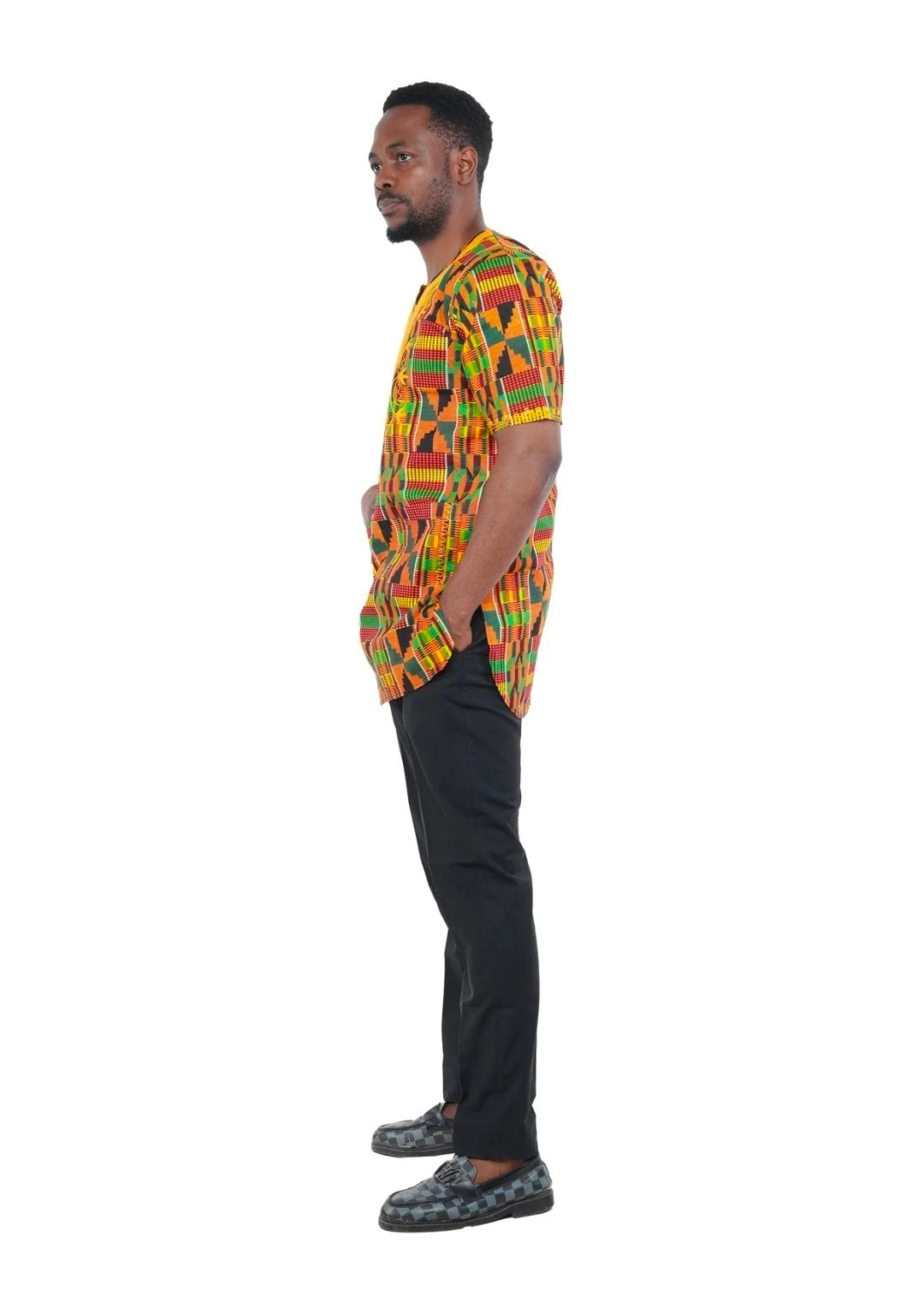 Men’s Multicolor African Print Traditional Shirt