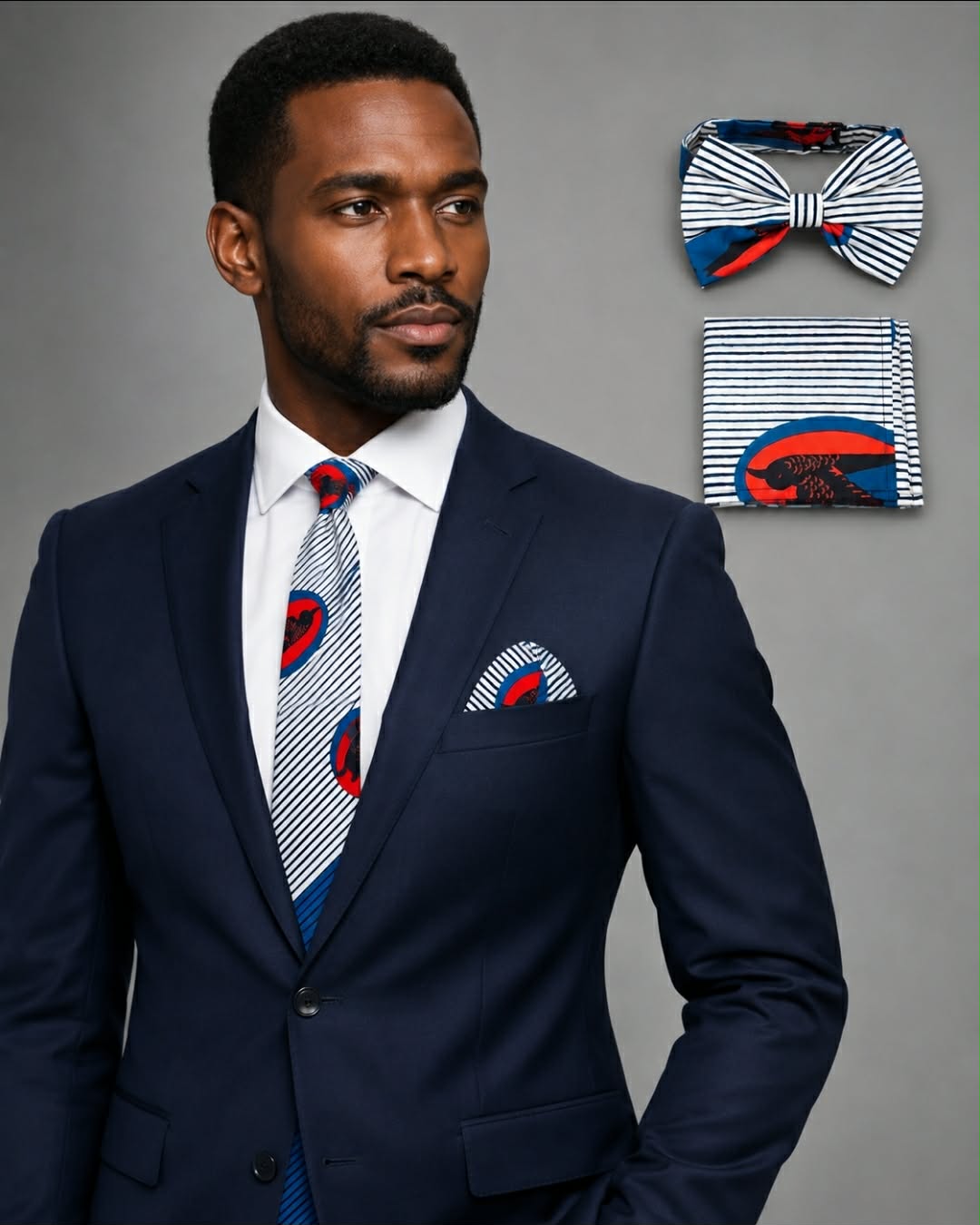 African Print Men’s 3-Piece Tie Set