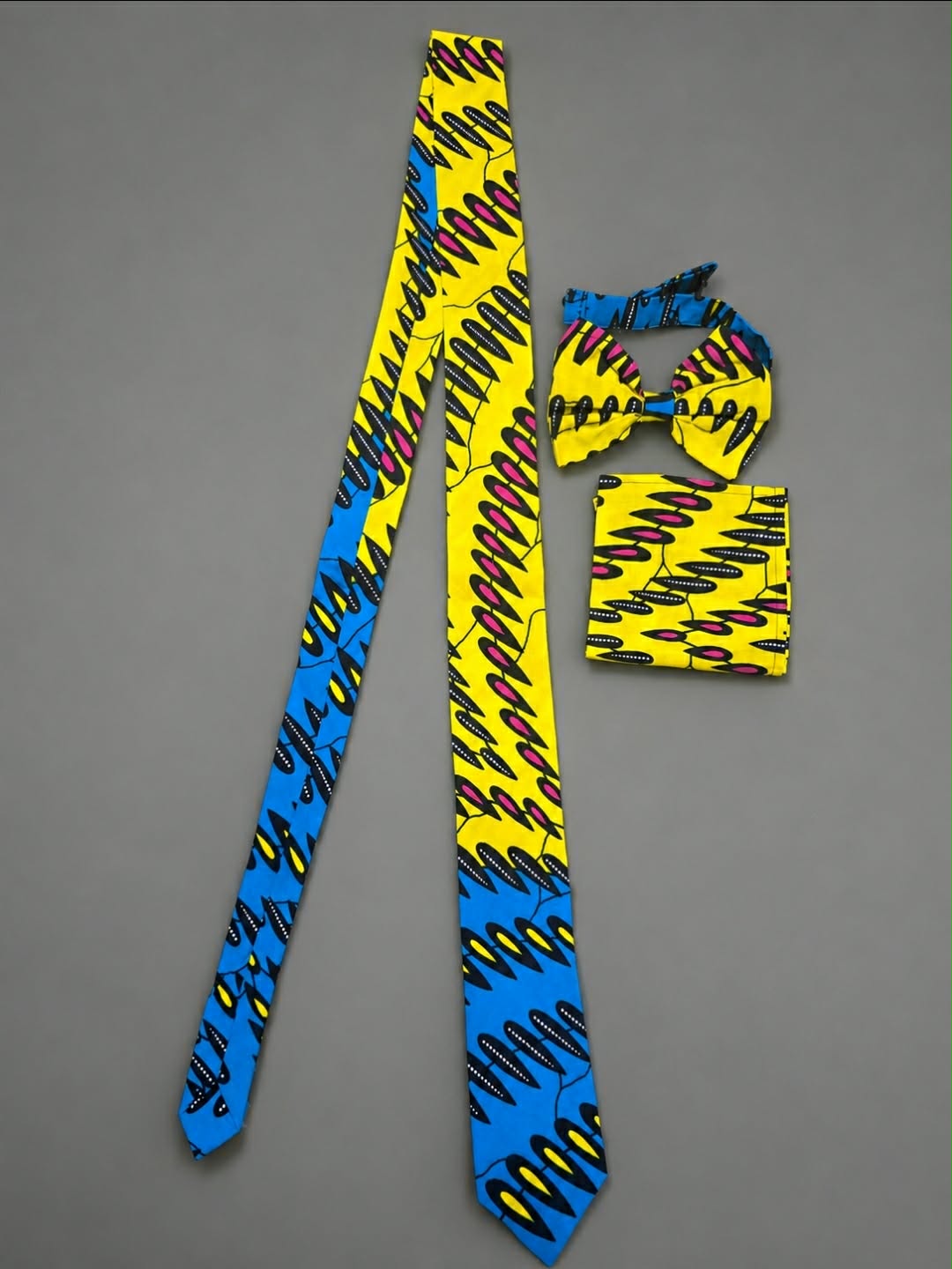 African Print Men’s 3-Piece Tie Set